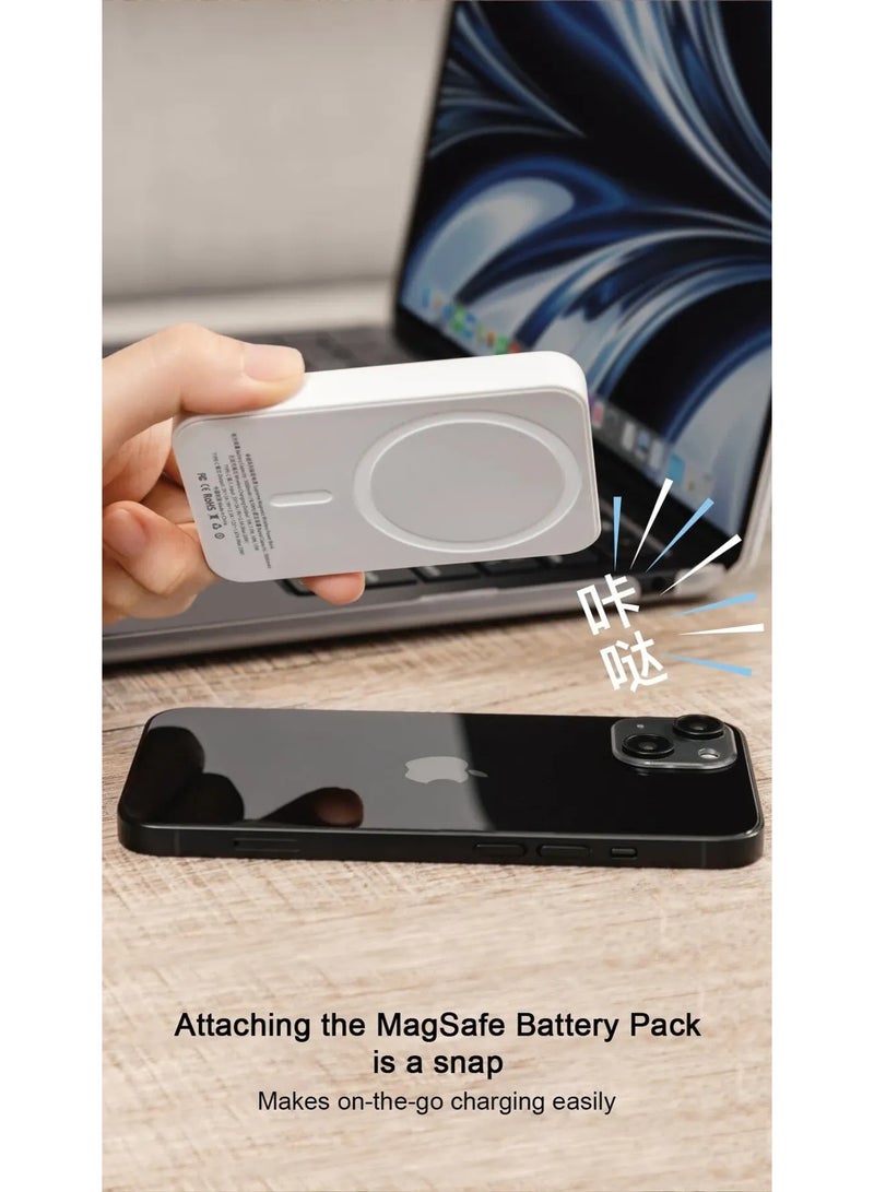 سويتش إيزي باور بانك لاسلكي مغناطيسي فائق الجودة، سعة 10000 مللي أمبير/ساعة | أبيض - Image 3