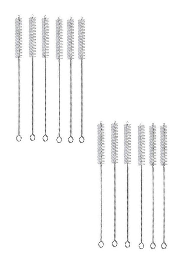 Lappu 360 Degrees Rotation Cleaner Long Straw Brush Straw Cleaning Brush Baby Straw Sipper Cleeaning Brush for Babies Drinking Pipe Tube Cleaning Brush, Multicolour -Combo (Pack of 12) - Image 1