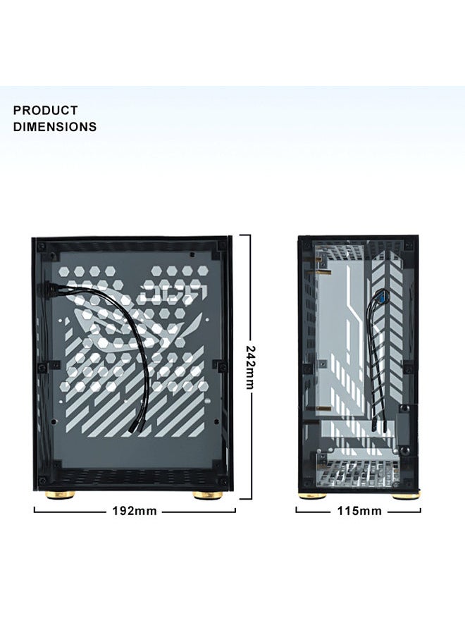 Generic Portable Small Computer Case Plexiglass Shell Compact PC Case Desktop PC Case Mini-ITX Motherboard FLEX Power Supply  - Image 3
