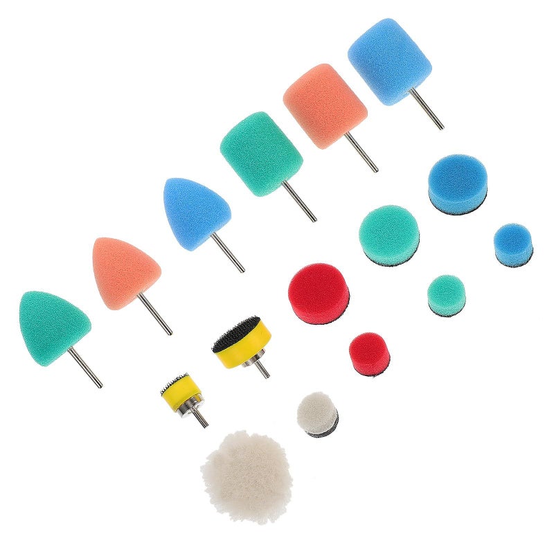 16 Pcs Car Polishing Pads Buffing Wheel Kit 0 1 1 Inch Sponge Set for Auto Paint Correction - Image 2