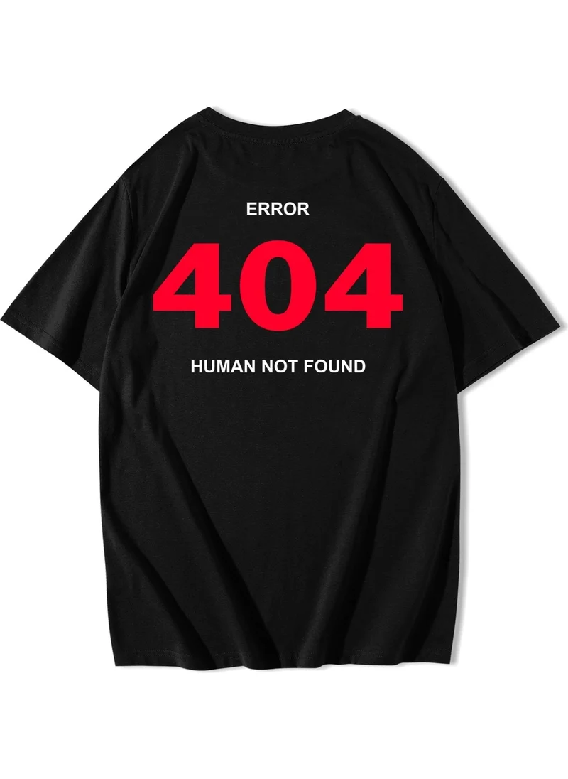 BRZ Collection Unisex Oversize Error 404 Human Not Found T-Shirt