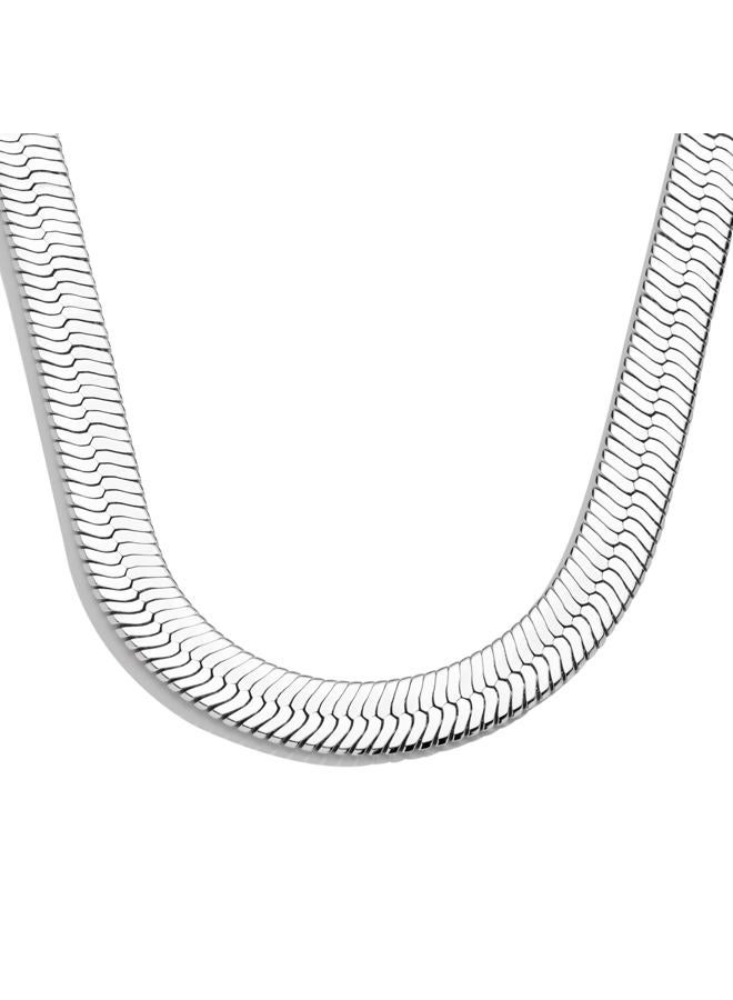 WomenGifts 14K Gold Silver Plated Herringbone Necklace for Women, Dainty Snake Chain Choker, Trendy Simple Long Layered Jewelry Non Tarnish, 3/4/5/8mm,14,16,18,20,22,24,26 Inch Thin & Chunky Options - Image 1