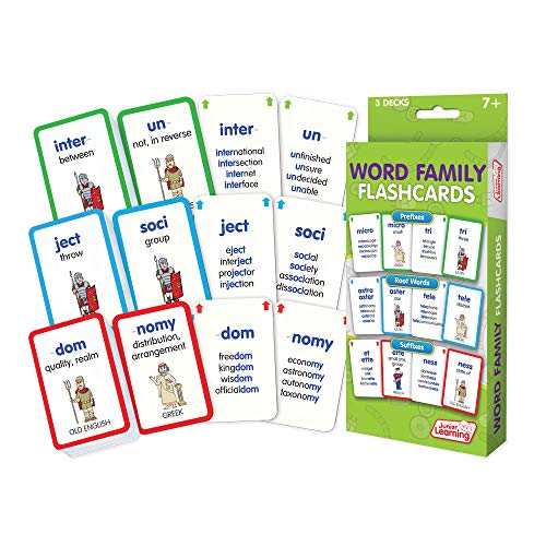 Junior Learning بطاقات فلاش عائلية الكلمات جونيور ليرنينغ JL216 متوسطة - Image 1