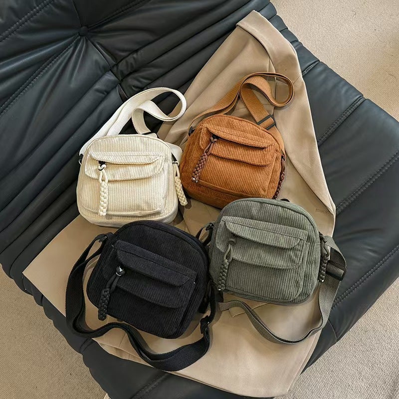 Corduroy Crossbody Bag for Women Casual Style - Image 1