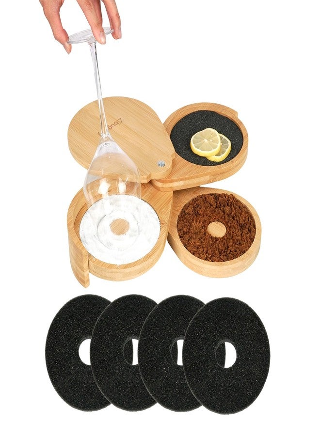 ZibugZag Margarita Salt Rimmer Set, 3-Tiers Salt Rimmer for Cocktails, Bamboo Margarita Salt Rimmer, Bar Salt and Sugar Rimmer for Margarita Kit, Bloody Mary, Manhattan Drinks, Bartender Tool Set - Image 1