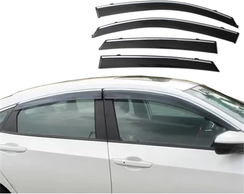 QASULER Car Window Visor Guard for Civic Sedan - Image 3
