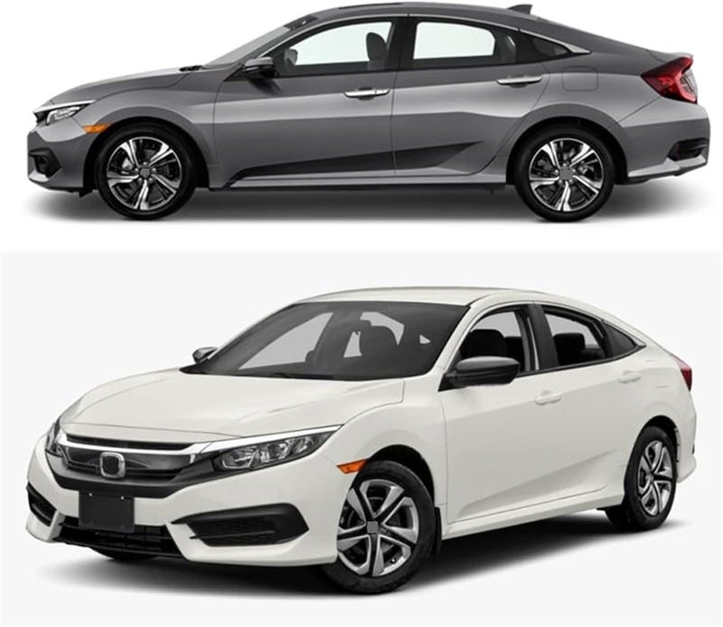 QASULER Car Window Visor Guard for Civic Sedan - Image 2