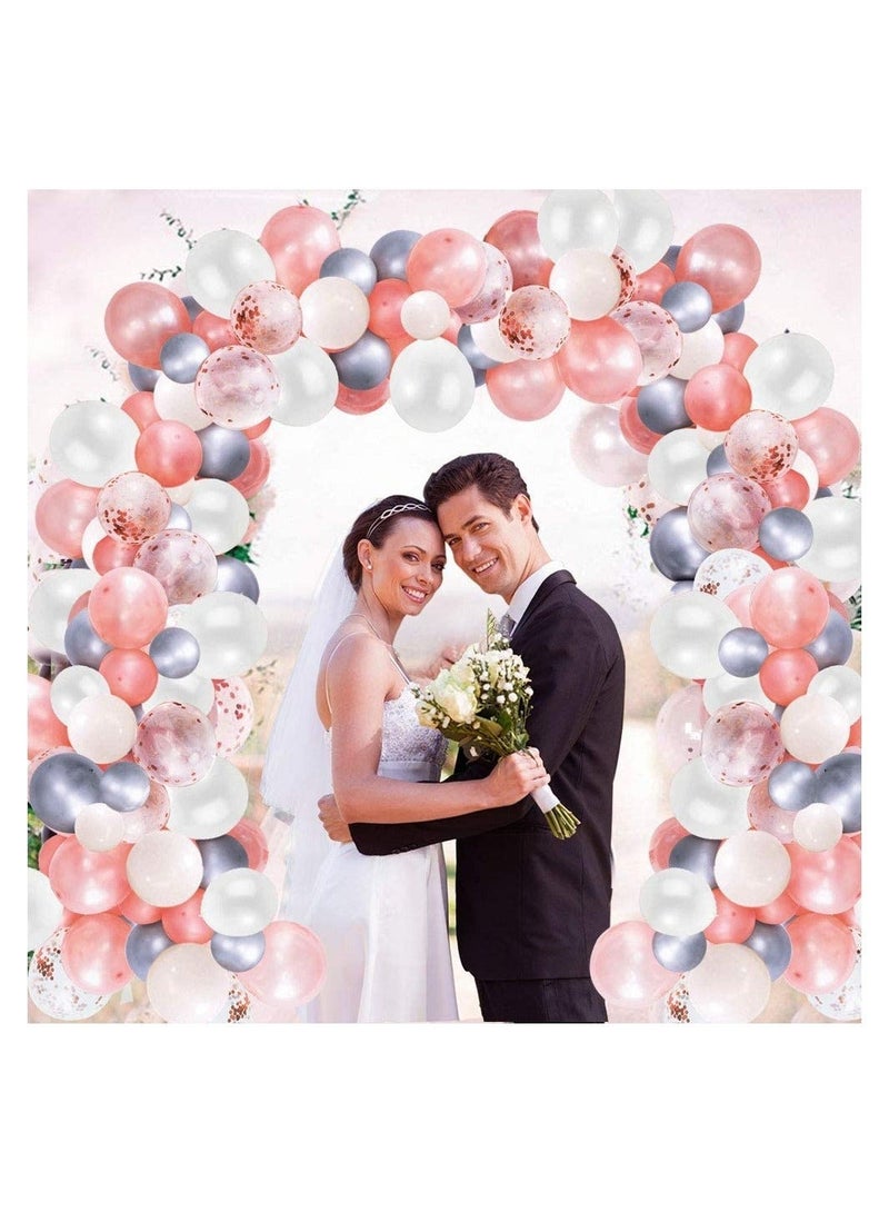 DUNISO 95pcs Multicolor Balloon Garland Arch Kit Pink and White Latex Party Balloons Set For Baby Birthday Wedding Party Background Decorations - Image 3