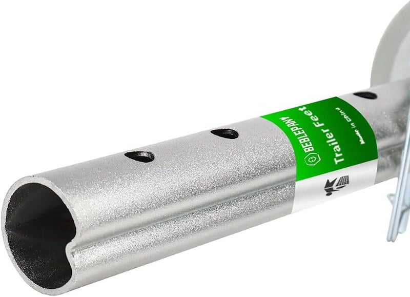 BEBLEPANY Adjustable Trailer Jack Foot Plate Fits 2-Inch Diameter Tube,Supports 5,000 lbs Capacity with Pin Base,12" Lift for Boat RV Camper Trailer - Image 2
