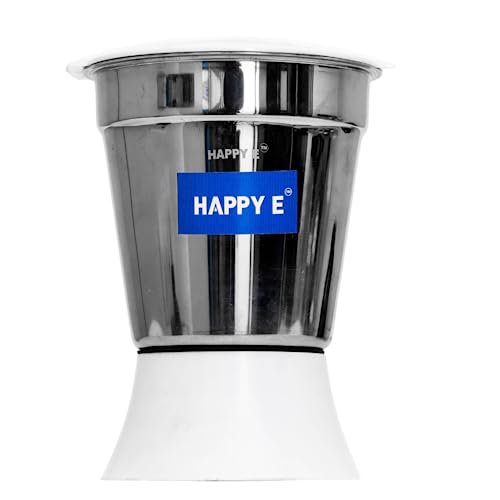 HAPPY E "HL1631/HL1632" (1000ML) Stainless Steel Grinder Mixer, Stainless Steel Mixi Jar, ABS Plastic Base - Image 1