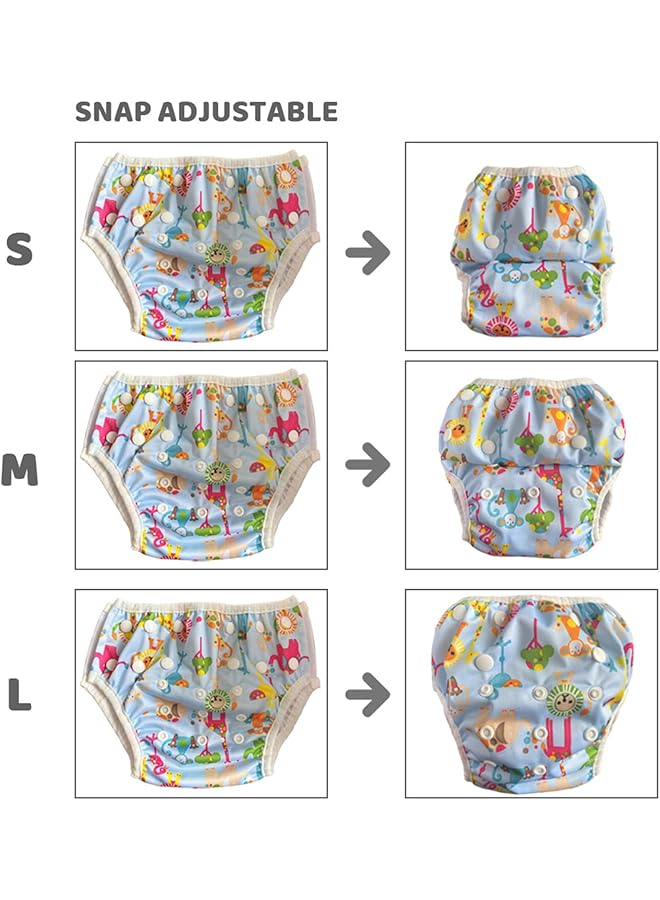 Reusable Baby Swim Nappies 2 Pack Blue Ocean Design Adjustable Waterproof Pul Fast Dry Mesh 8M 3T - Image 4