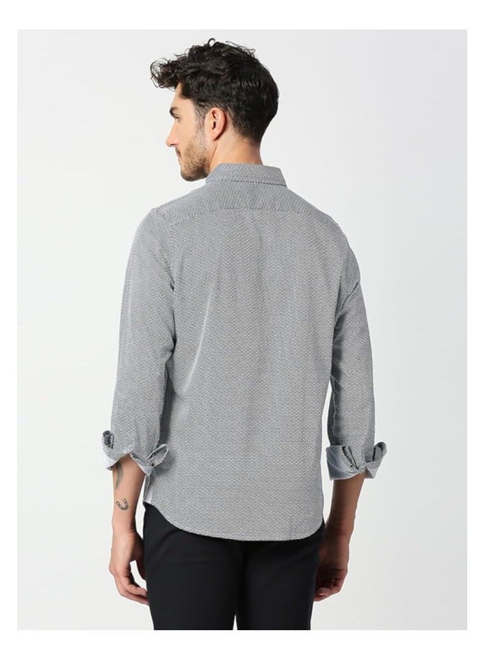 Thomas Scott Men Slim Fit Printed Casual Cotton Shirt - Image 3