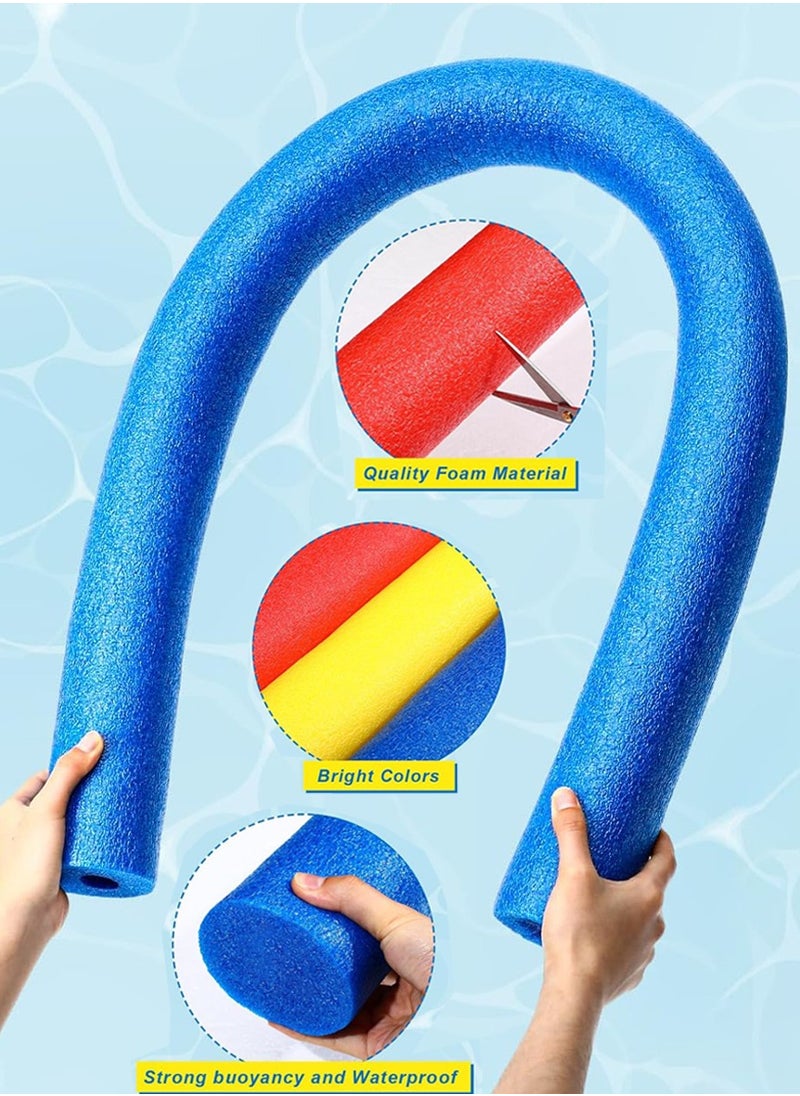 ISHWAZ Highly Buoyant Swimming Stick For Adults And Kids - 4 Swimming Pool Noodles Of RedColor  - Image 4