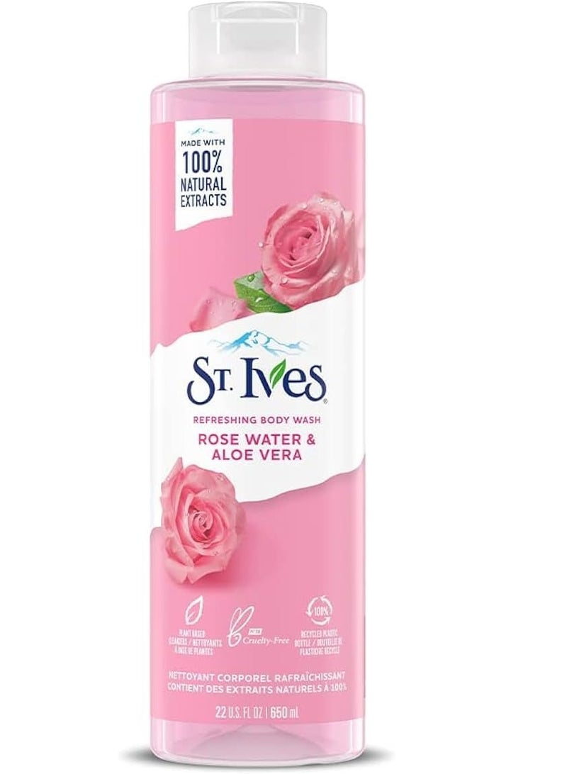 ST. Ives St. Ives Refreshing Body Wash with Rosewater and Aloe Vera 650ml 