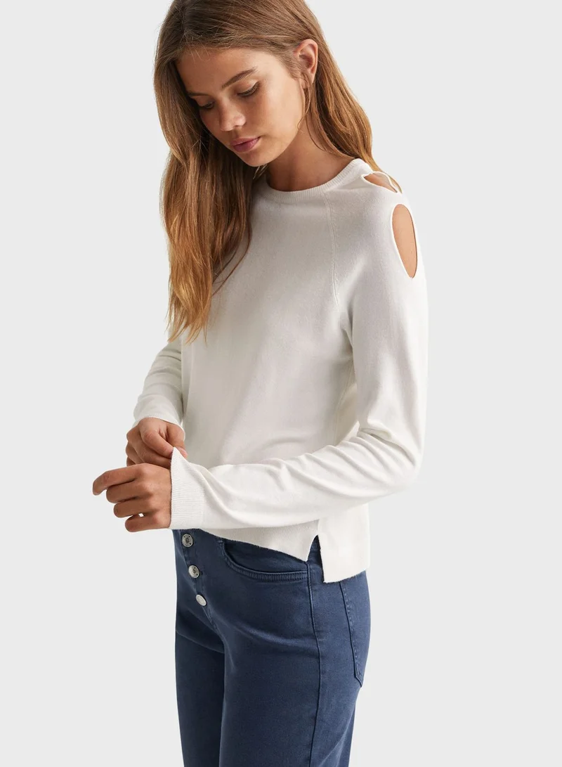 MANGO Kids Essential Holes Sweater