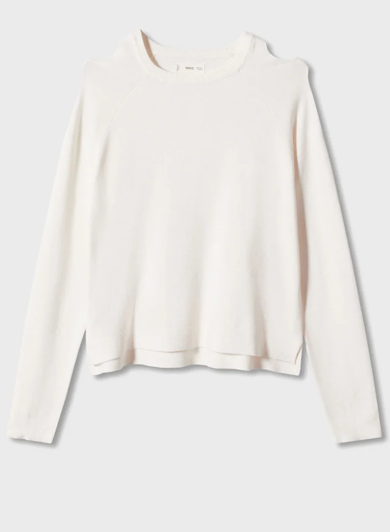 MANGO Kids Essential Holes Sweater
