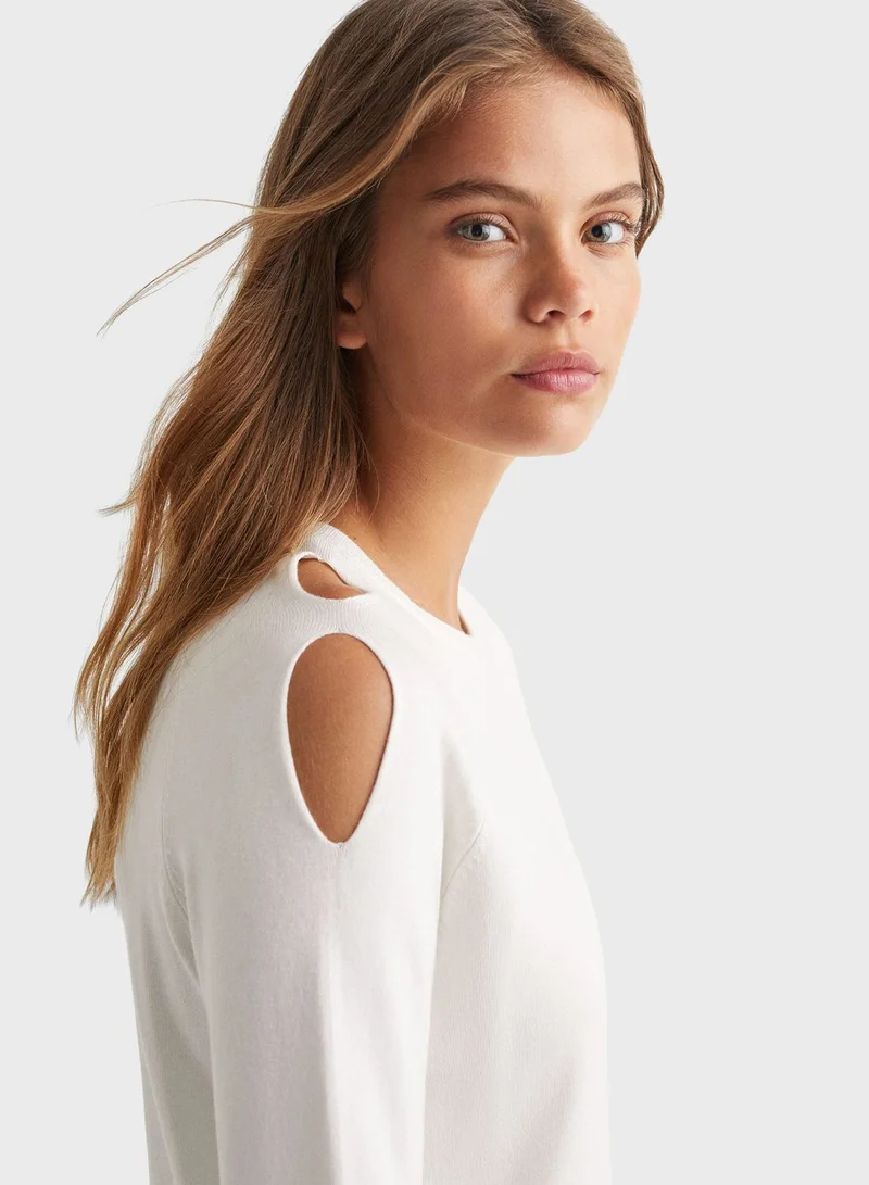 MANGO Kids Essential Holes Sweater