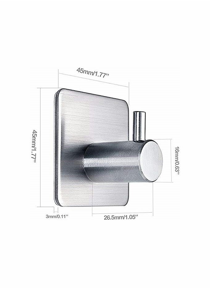 Excefore - Adhesive Hooks Heavy Duty Wall Hooks Waterproof Stainless Steel Hooks - Image 1