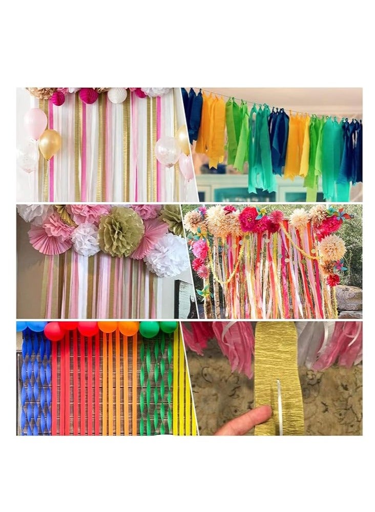 Flamingo 24 Roll Crepe Paper Single Color Streamer 1.5Inches Violet Color - Image 3