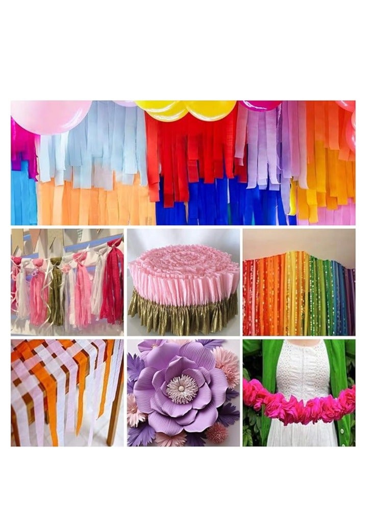 Flamingo 24 Roll Crepe Paper Single Color Streamer 1.5Inches Violet Color - Image 4