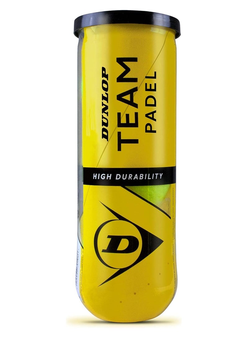 DUNLOP DUNLOP PB Team Padel Tennis Balls – 3 Ball Can | Durable High Performance Balls for Padel Matches & Training - Image 2