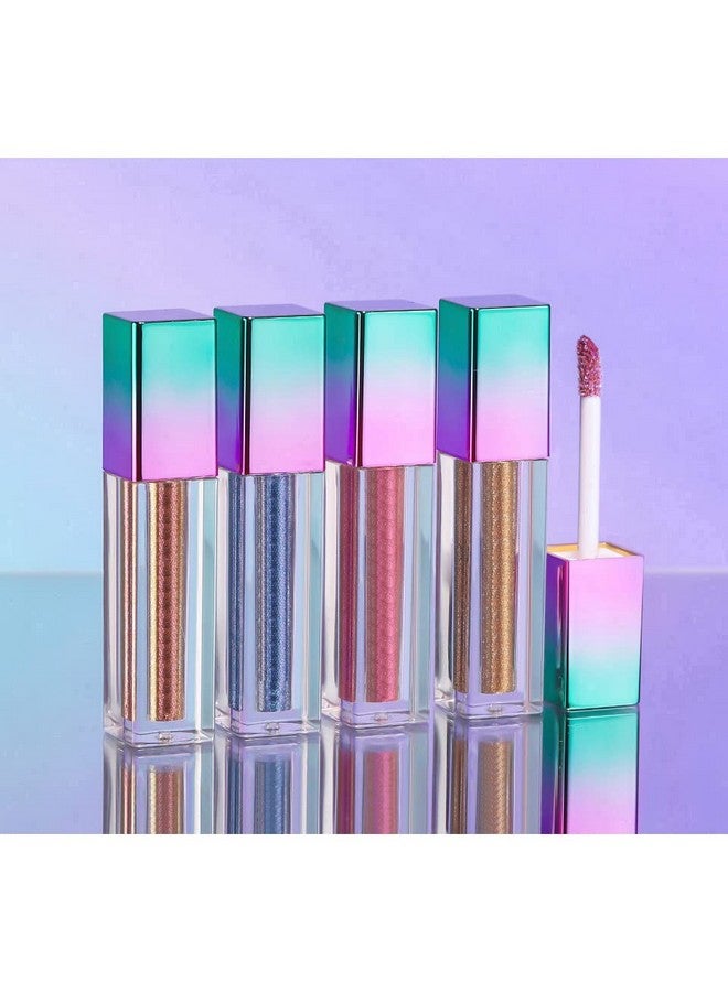 Abelyn 10 Colors Glitter Liquid Eyeshadow Makeup Set Long Lasting Highly Pigmented Liquid Eye Shadow Shimmer Metallic Shining Sparkly Eyeshadow Cosmetics - Image 4