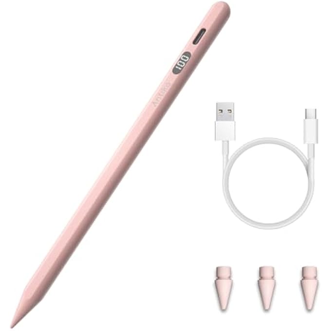rayihni STYLUS PEN FOR IPAD DIGITAL IPAD PENCIL 2NDGEN 10 HOUR CONSTANT WRITING TILT SENSITIVITY PALM REJECTION MAGNETIC PEN FOR IPAD AIR 3/4/5, IPAD MINI 5/6, IPAD 6-10 GEN, IPAD PRO 11 (PINK) - Image 1