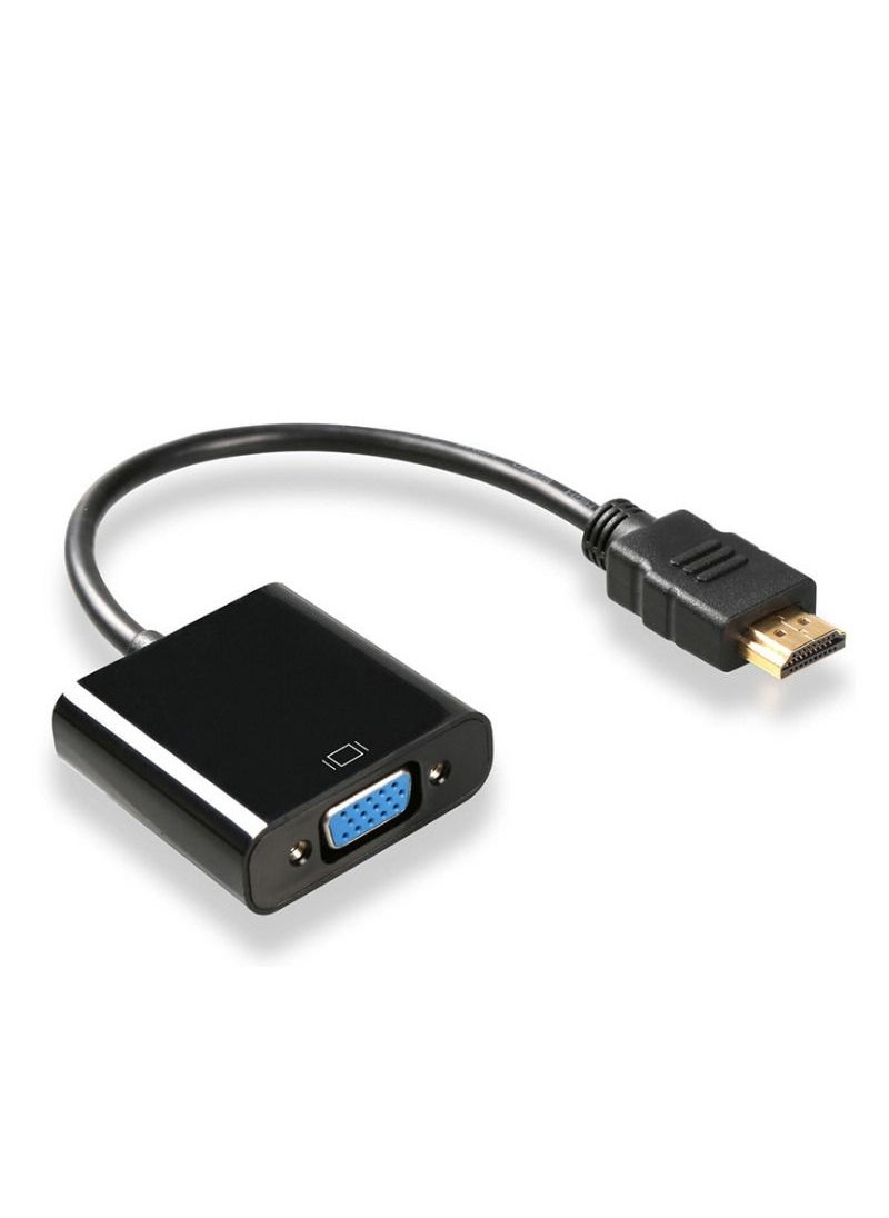 Generic HDMI to VGA Adapter, HD Multimedia Interface HDMI to VGA Converter Adapter Cable, for Computer Laptop Monitor Projector(Black)  - Image 1