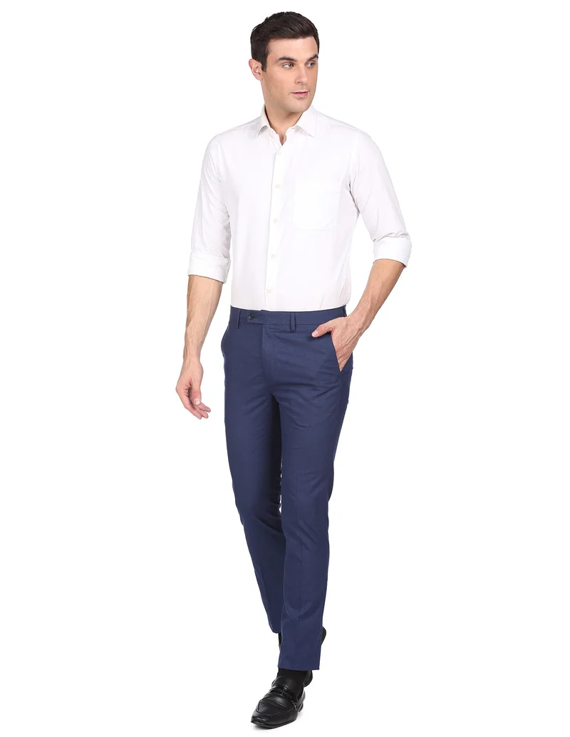 Arrow Dark Blue ARADTR2108 DK. BLUE Mens Trousers for Men | Best Price UAE