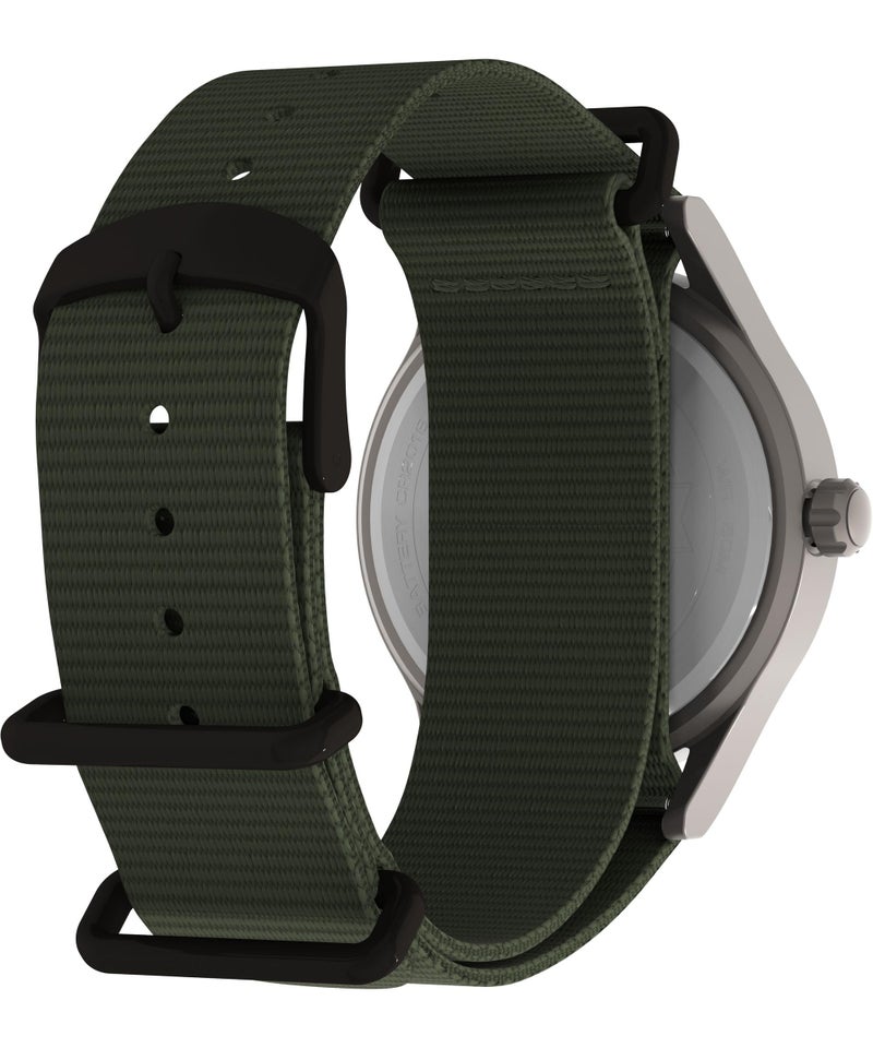 Timex Men's Expedition Scout 40mm Watch - Green Strap Blue Dial Titanium Case - Image 5