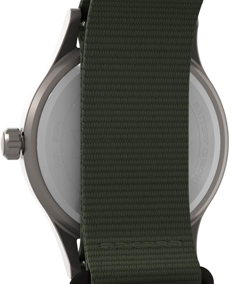 Timex Men's Expedition Scout 40mm Watch - Green Strap Blue Dial Titanium Case - Image 4
