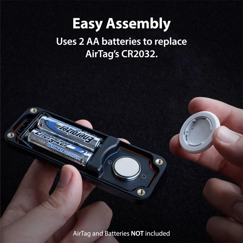 Elevation Lab AirTag (Gen 1 & 2) 10-Year Extended Battery Case - Uses AA Batteries - 14x More Capacity Than CR2032 TimeCapsule | Waterproof, CR 2032 Battery Replacement (2-Pack) - Image 3