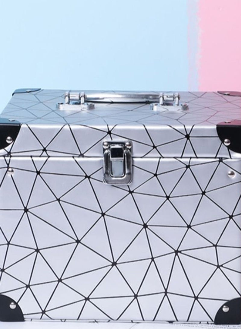 XiuWoo Make-Up Organizer Bag Silver/Black - Image 2