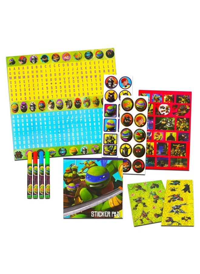Ninja Turtles - Teenage Mutant Ninja Turtles Activity Set With Tmnt Coloring Book Stickers Games Puzzles And More (Travel Activities Party Pack) - Image 1