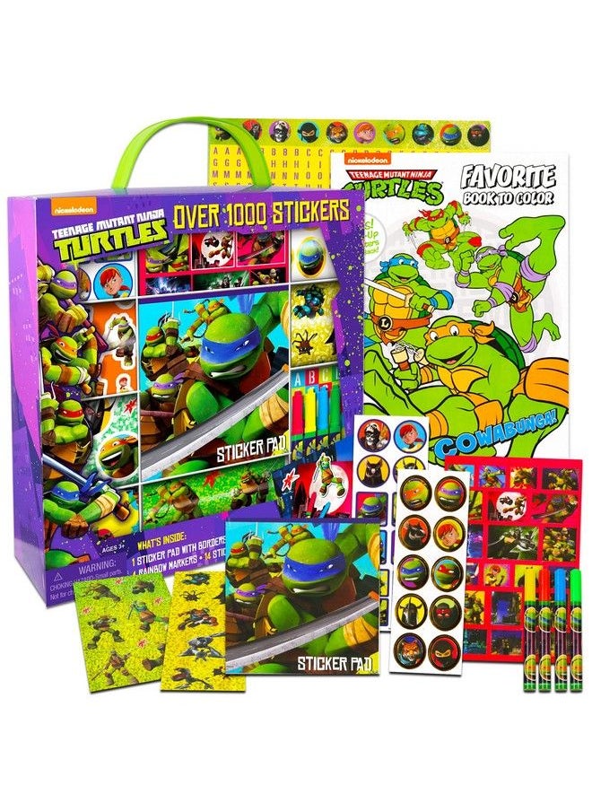 Ninja Turtles - Teenage Mutant Ninja Turtles Activity Set With Tmnt Coloring Book Stickers Games Puzzles And More (Travel Activities Party Pack) - Image 1