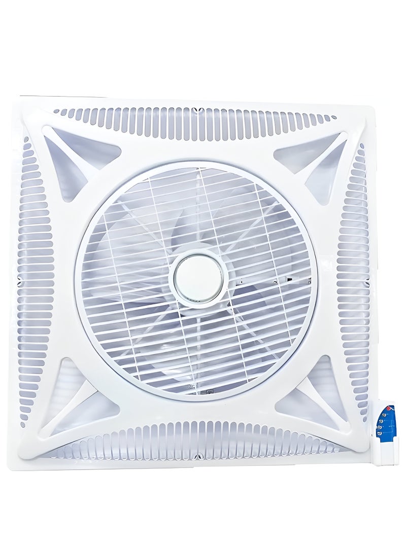 Shard Ceiling Ventilation Fan - Smart Remote Bathroom Exhaust Fan for Household/Commercial Use - Wall-Mount Option (White, 60x60 cm)  - Image 1