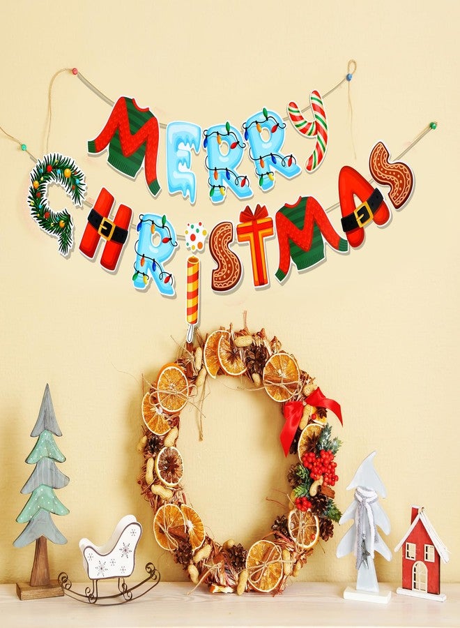 Tenare 134 Pcs Christmas Letters Bulletin Board Decoration 5 Inch Christmas Letters Combo Set for Classroom Cardboard Alphabet Number Cutouts for Bulletin Board Home School Decor(Santa Claus Style) - Image 5