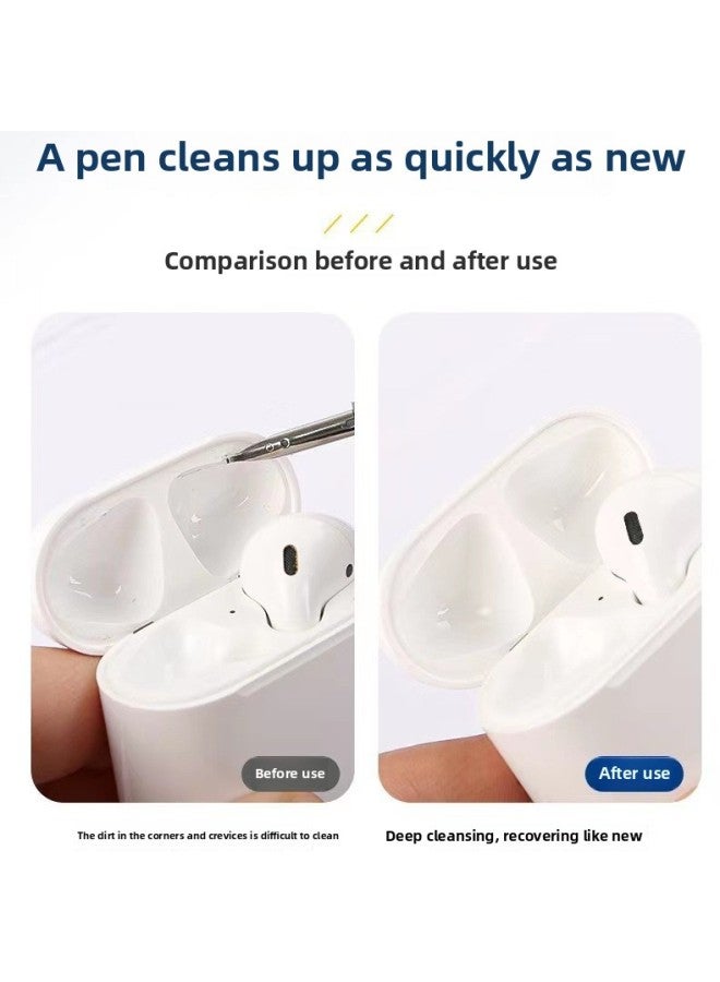 Direct Explosions Second Generation Bluetooth Headset Cleaning Pen Multi-function Cleaning Headset Mobile Phone Computer-Color:Black (pearl Bag) - Image 4