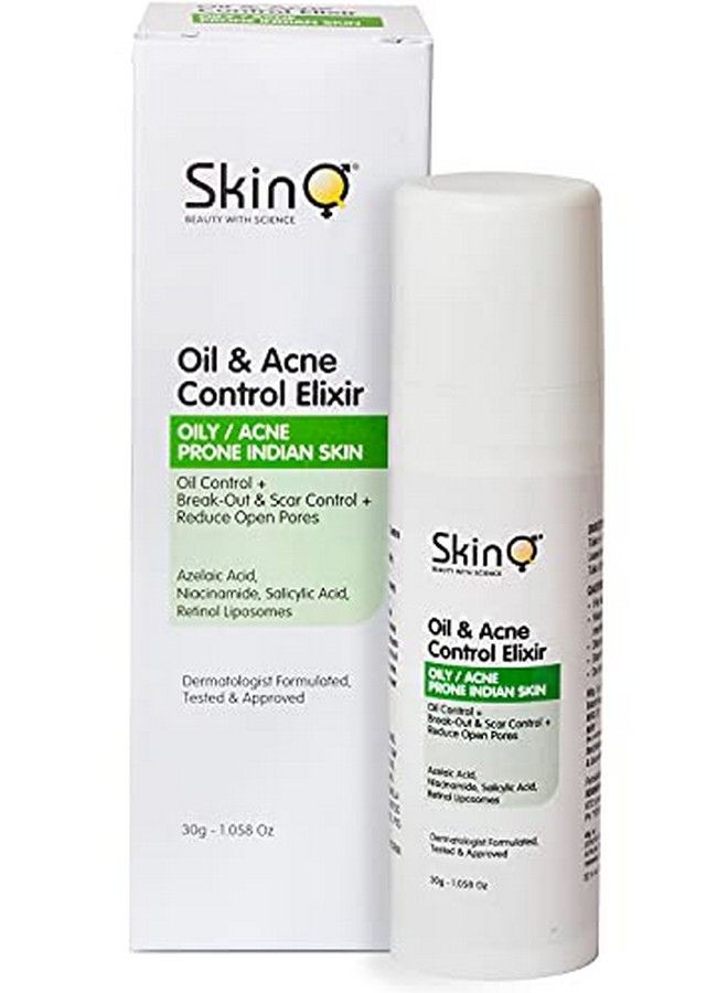 SkinQ Oil & Acne Control Elixir Serum For Anti Acne Therapy Clears Marks Controls Oil Pimples Blackheads & Scars 30 Gms - Image 1