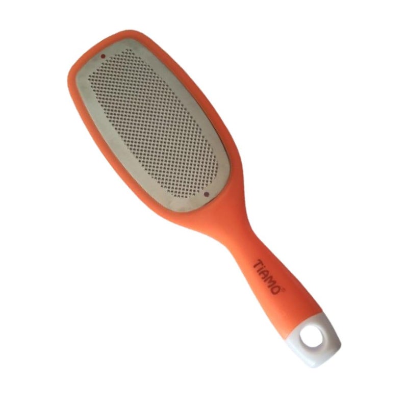 Generic Plastic Leg heel and Foot Scrubber for Dead Skin Callus Remover Pedicure special Toolspecially for cracked feet ORANGE - Image 1