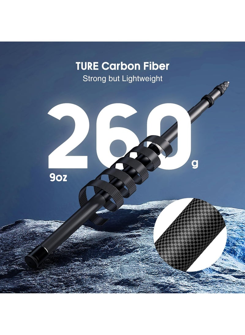 CMGTYYD Carbon Fiber Invisible Selfie Stick, 9.8ft Extended Super Long Pole Compatible with Insta360 X4 X3 ONE X2, ONE R, ONE X, ONE GO 3S 3 2 Action 360 Camera (17 to 118 inches) - Image 4