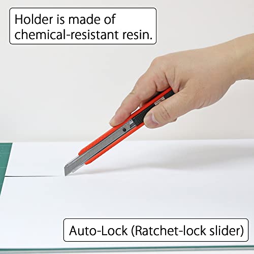 NT Cutter Chemical Resistant Poly Grip Auto-Lock Utility Knife (A-250RP) - Image 2