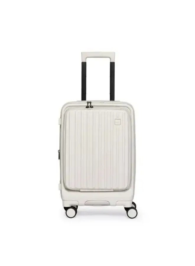 Acer Barcelona Carry-on Luggage 20”, 360-Degree Silent Wheels, Large Capacity, 100% Sustainable Eco-Friendly Recycled Polyester, TSA Lock, Shell White - Image 1