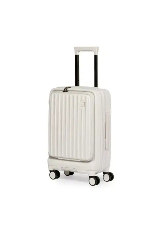 Acer Barcelona Carry-on Luggage 20”, 360-Degree Silent Wheels, Large Capacity, 100% Sustainable Eco-Friendly Recycled Polyester, TSA Lock, Shell White - Image 2