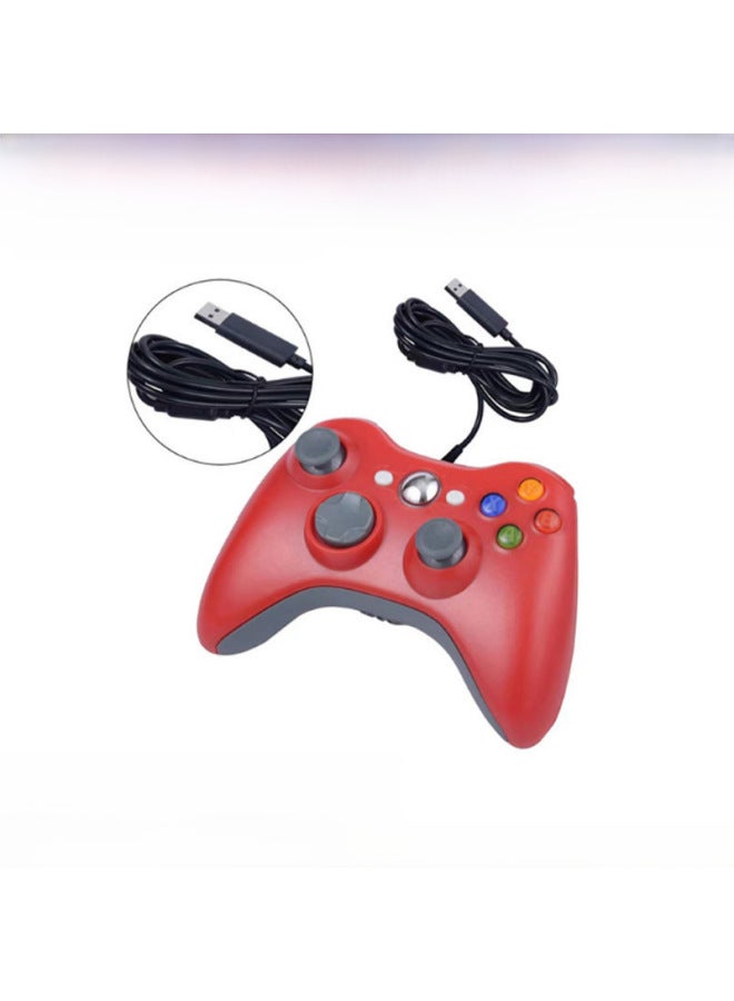 Xbox360 Controller For Pc360tvbox Computer Android Tv Gaming Steam Ps3 Digital Computer Game Controller-Product Color:pc360/TV/PS3/Red Bare Metal For Computer - Image 3