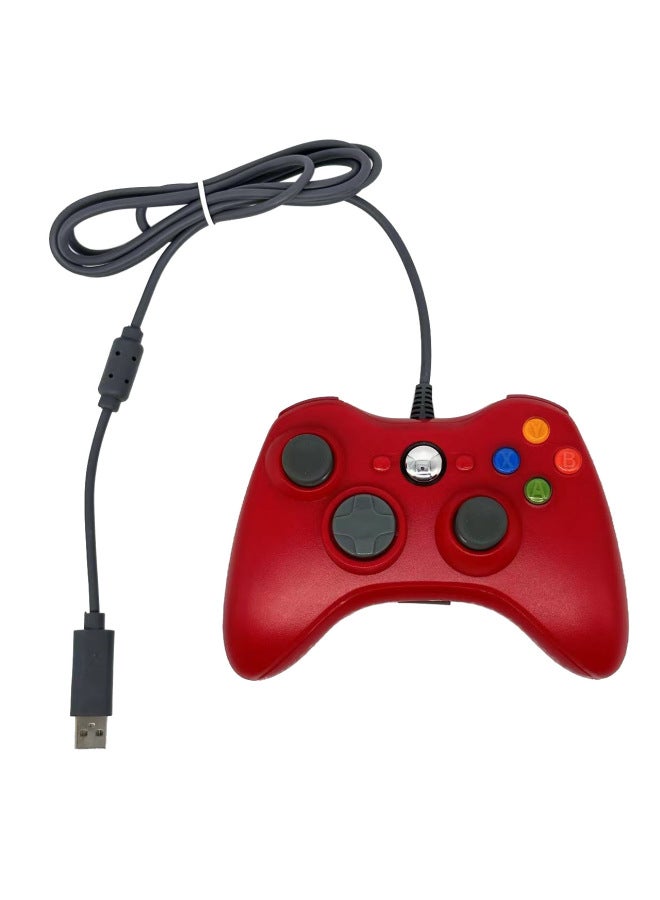 Xbox360 Controller For Pc360tvbox Computer Android Tv Gaming Steam Ps3 Digital Computer Game Controller-Product Color:pc360/TV/PS3/Red Bare Metal For Computer - Image 1