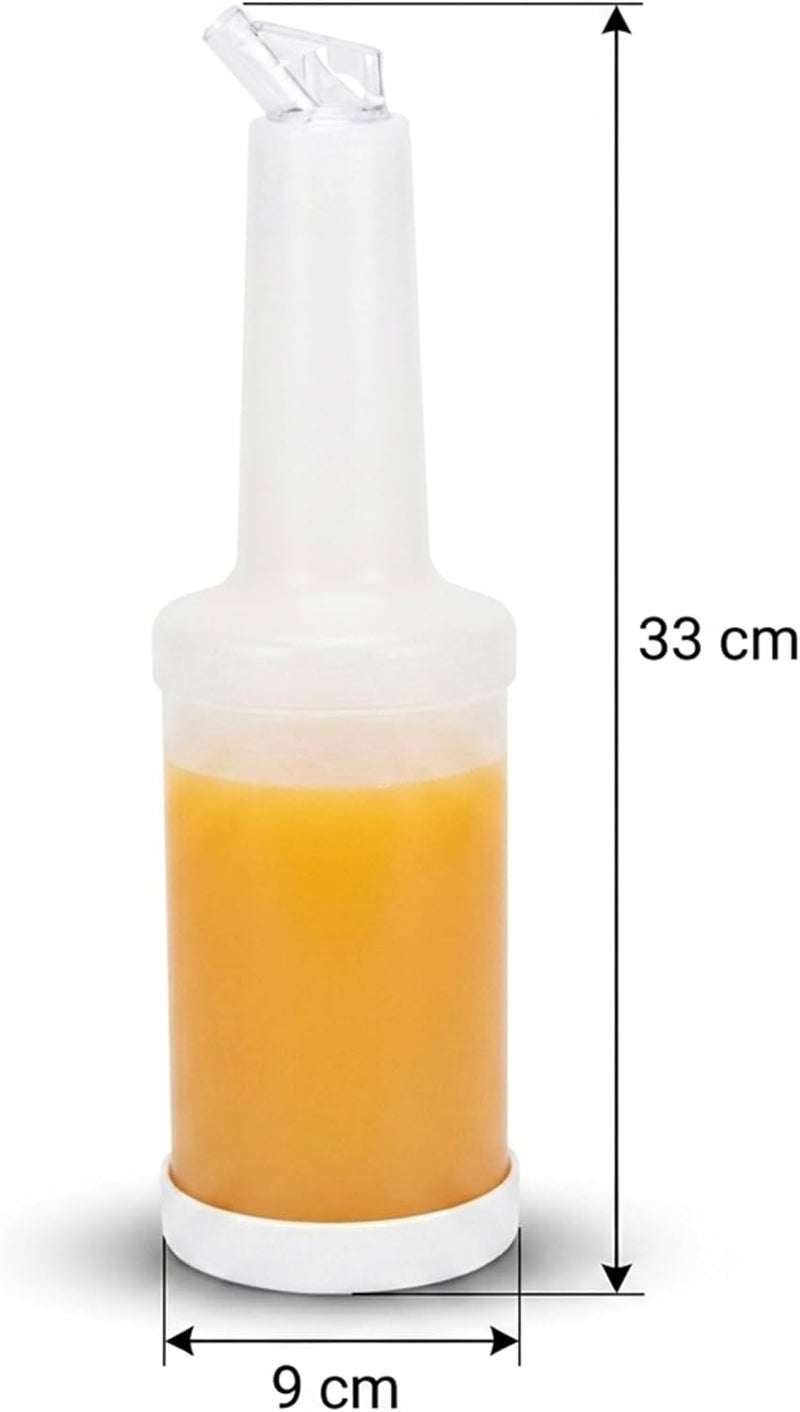 Cuisine Art Reserve & Serve Bottle 1L White Professional Bar Juice Dispenser Pour Spout Bartender Cocktail Mixer Store Pour Container Kitchen Syrup Oil Vinegar Storage Airtight Leakproof BPA Free - Image 2