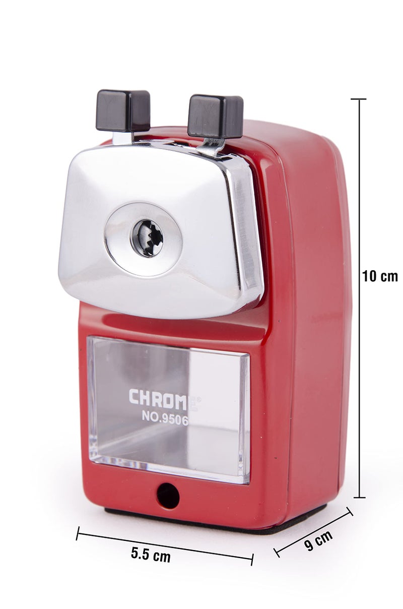 Chrome 9506 - Metal Body Pencil Sharpener (Red) - Image 5