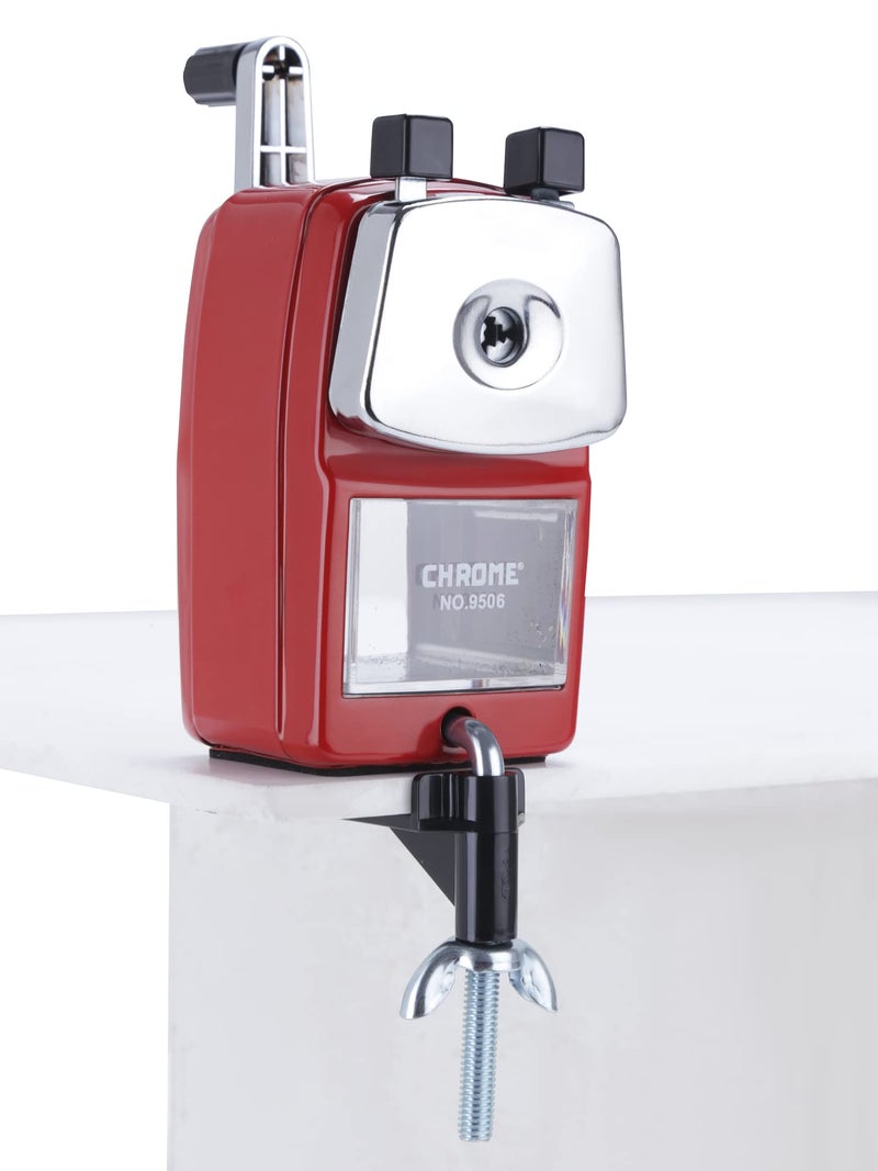 Chrome 9506 - Metal Body Pencil Sharpener (Red) - Image 2