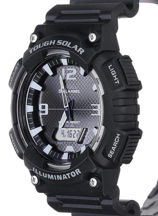 كاسيو ساعة يد بعقارب وسوار من السيليكون طراز AQ-S810W-1ADF - قياس 47 مم - لون أسود رجال - Image 3